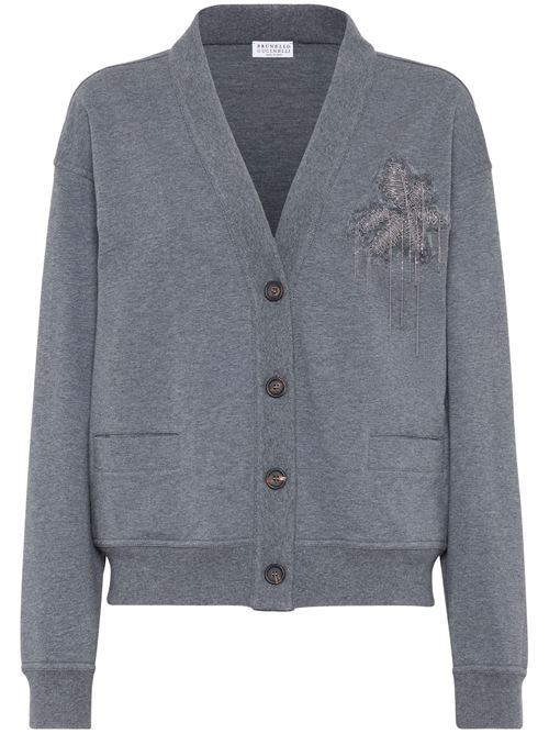 Cardigan con decorazione Monili Brunello Cucinelli | MH827HR706C080